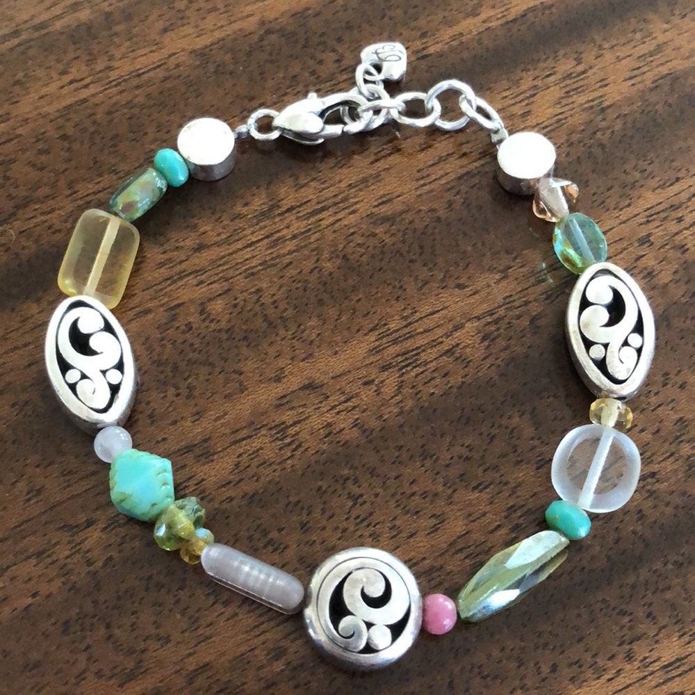 BRIGHTON Contempo silver and multi colored bead bracelet